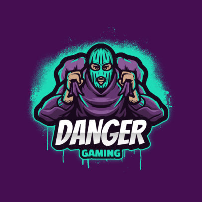 Gaming Logo Maker with a Graphic of a Dangerous Thief