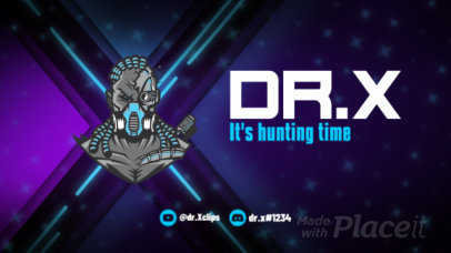 Twitch Starting Soon Screen Video Creator with a Cyborg Character Animation