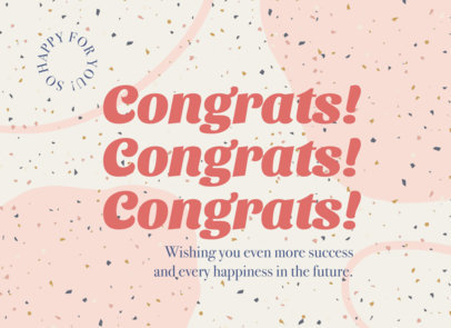 Greeting Card Design Template Featuring Cool Typographies