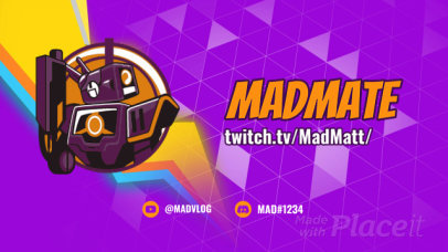 Twitch Starting Soon Screen Video Maker with an Animated Robot