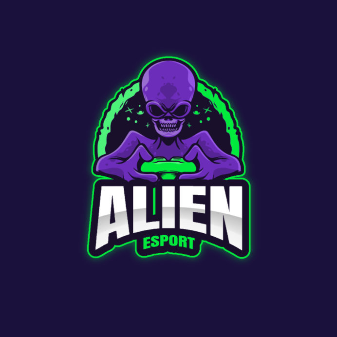Placeit - eSports Logo Maker with Alien Character Graphics