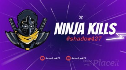 Animated Twitch Starting Soon Screen Video Maker with a Ninja Character