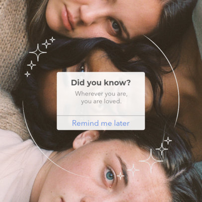 Instagram Post Maker Featuring a Reminder With a Positive Love Quote 