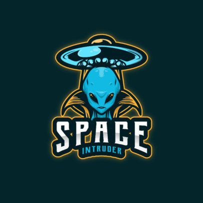 Alien-Themed Gaming Logo Creator with a UFO Graphic