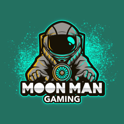 Logo Maker for a Gaming Squad with an Illustration of an Astronaut
