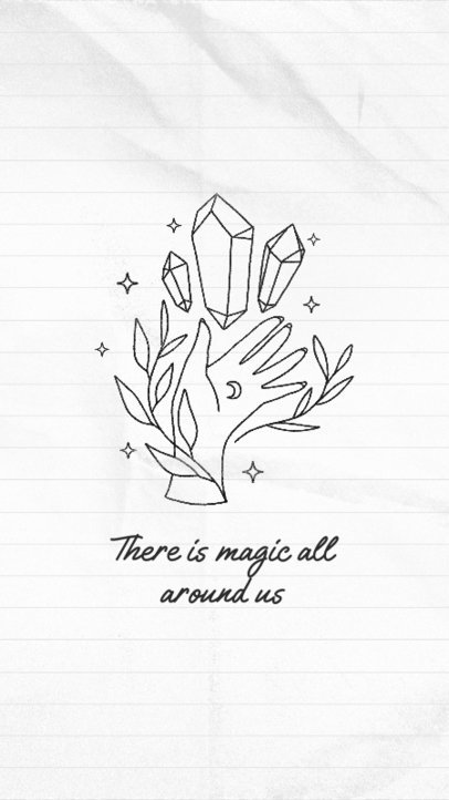 Instagram Story Generator Featuring a Magical Illustration and a Quote 