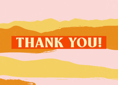 Thankful Greeting Card Design Template with a Striped Background