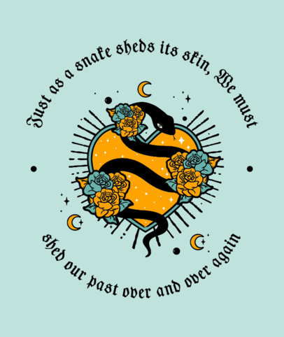 Esoteric Tote Bag Design Maker Featuring a Mystical Snake Graphic 