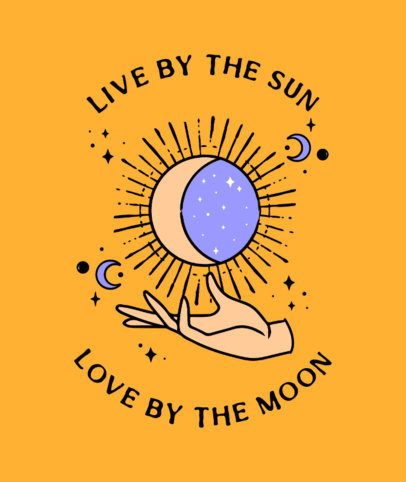 Tote Bag Design Maker Featuring a Sun and Moon Illustration 