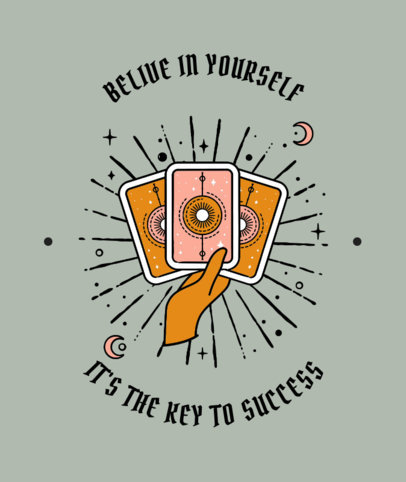 Tote Bag Design Maker Featuring a Positive Quote and an Esoteric Illustration 