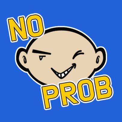 Sticker Design Creator Featuring a Cool Relaxed Character