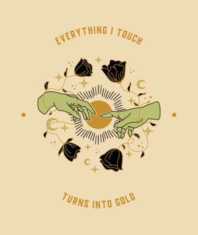 Tote Bag Design Template Featuring a Magical Quote and a Mystical Illustration 