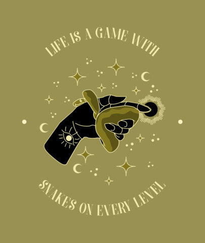 Tote Bag Design Template Featuring a Mystical Hand Graphic 