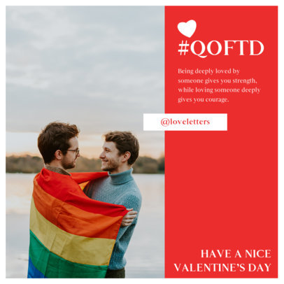 Romantic Instagram Post Maker for Valentine's Day Featuring a Quote on Love