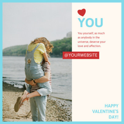 Instagram Post Maker for Valentine's Day Featuring a Love Quote 
