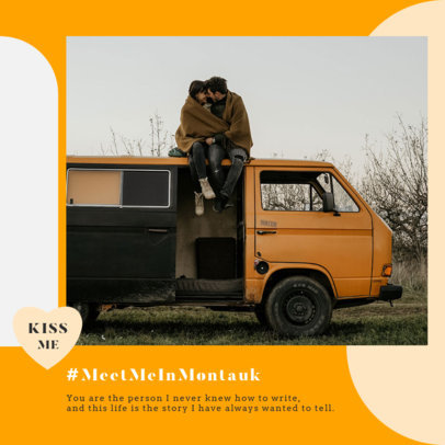 Instagram Post Generator with a Romantic Couple's Picture