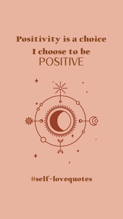 Instagram Story Generator With a Positive Message and a Mystical Moon Clipart 
