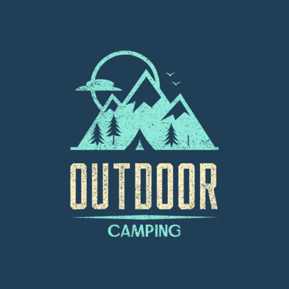 Logo Creator with a Mountain Graphic for a Camping Site