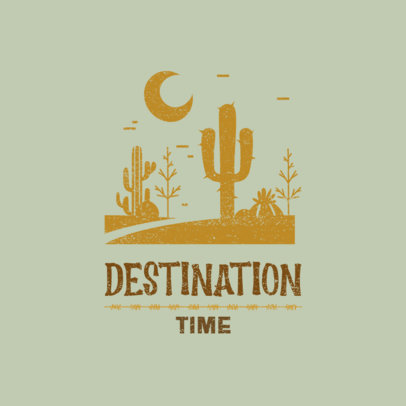 Outdoor Logo Creator with a Graphic of a Desert Landscape