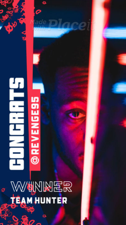 Instagram Story Video Maker to Congratulate an eSports Tournament Winner 2539-el1