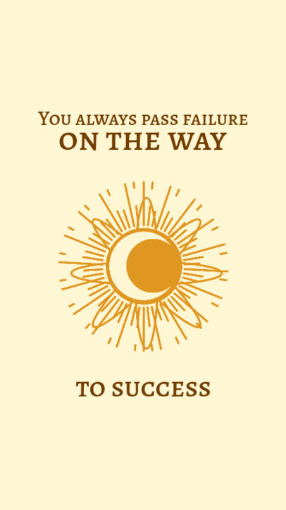 Esoteric Instagram Story Template With a Motivational Quote and a Moon Graphic 