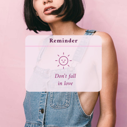 Instagram Post Generator Featuring an Anti-Love Reminder