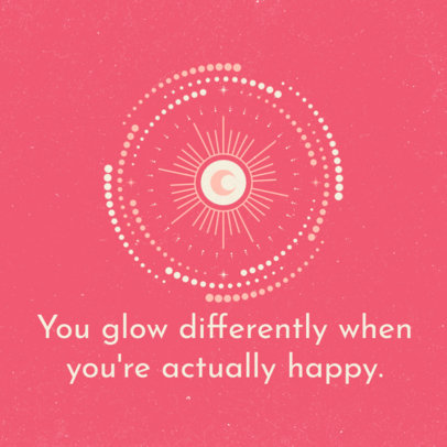 Instagram Post Design Template Featuring a Positive Quote