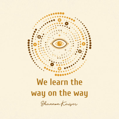 Instagram Post Design Creator with a Positive Quote and a Minimalist Graphic