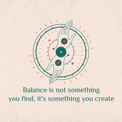 Esoteric Instagram Post Design Template with a Positive Message