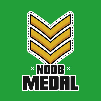 Sticker Design Template Featuring a Beginner Military Medal 3448a-el1