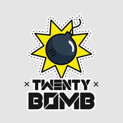 Sticker Design Maker Featuring a Bomb Illustration 3448c-el1