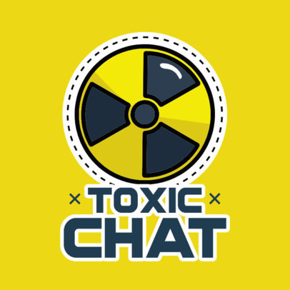 Sticker Design Template Featuring a Radioactive Symbol 3448d-el1