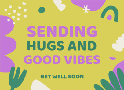 Greeting Card Design Template Featuring a Positive Quote