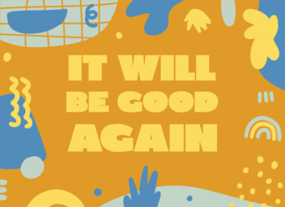 Colorful Greeting Card Maker Featuring Abstract Shapes