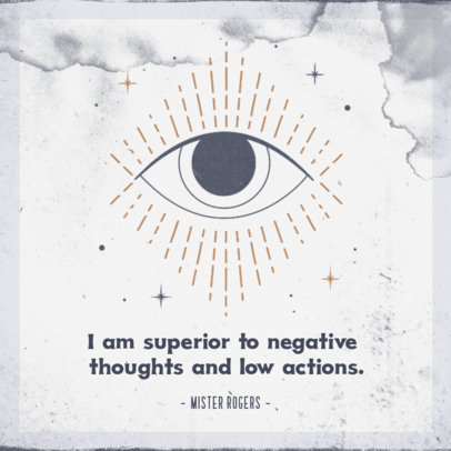 Esoteric Instagram Post Design Maker With a Quote and an Eye Graphic 