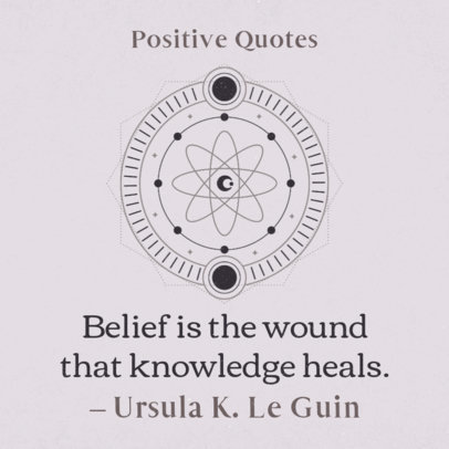 Instagram post Design Maker with a Positive Quote and Minimalist Graphics