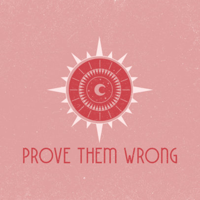 Instagram Post Design Generator with an Encouraging Message and an Esoteric Style 3342g