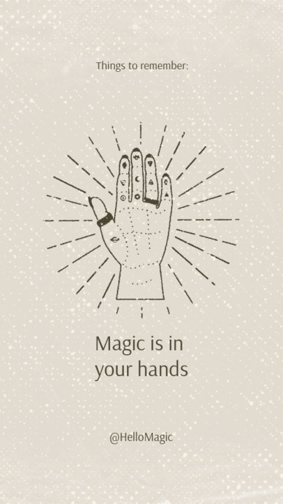 Esoteric Instagram Story Template With a Mystical Hand Illustration 