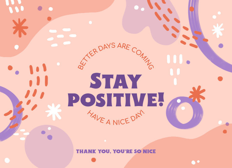 Placeit - Positive Greeting Card Design Creator with an Abstract Background