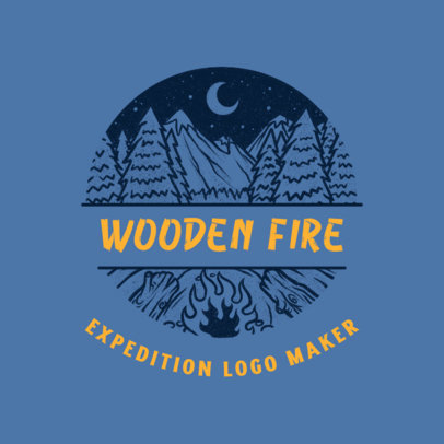 Outdoors Travel Agency Logo Creator with Pine Tree Graphics