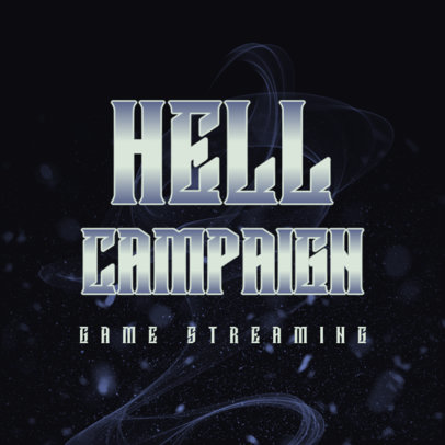 Game Streaming Logo Maker with a Metallic Typography 4031j