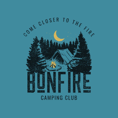 Logo Template for Camping Clubs Featuring a Forest Illustration 