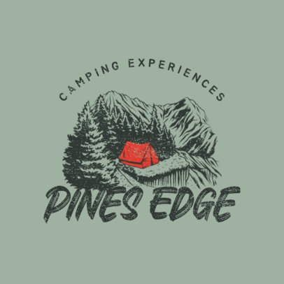 Logo Generator for a Camping Site Featuring a Mountain Landscape