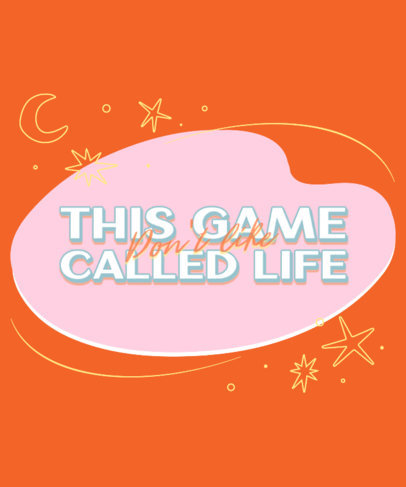 T-Shirt Design Generator with a Millennial Gaming Quote