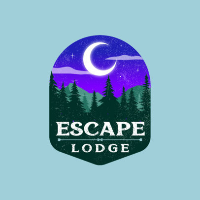 Logo Generator for a Mountain Hotel Featuring a Forest Illustration 
