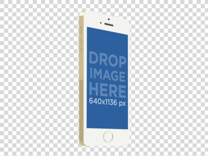 iPhone Mockup Featuring a Transparent Background