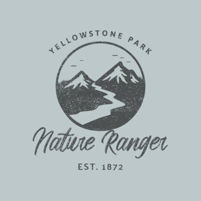 State Park Logo Generator Featuring a Mountain Landscape Illustration 