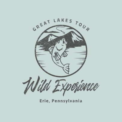 Logo Generator for an Outdoor Activities Company Featuring a Fish Clipart 