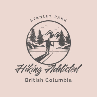 Logo Generator for Hiking Enthusiasts Featuring a Forest Landscape Graphic 