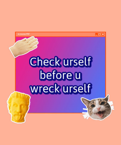 T-Shirt Design Generator with a Mindful Quote and Silly Clipart